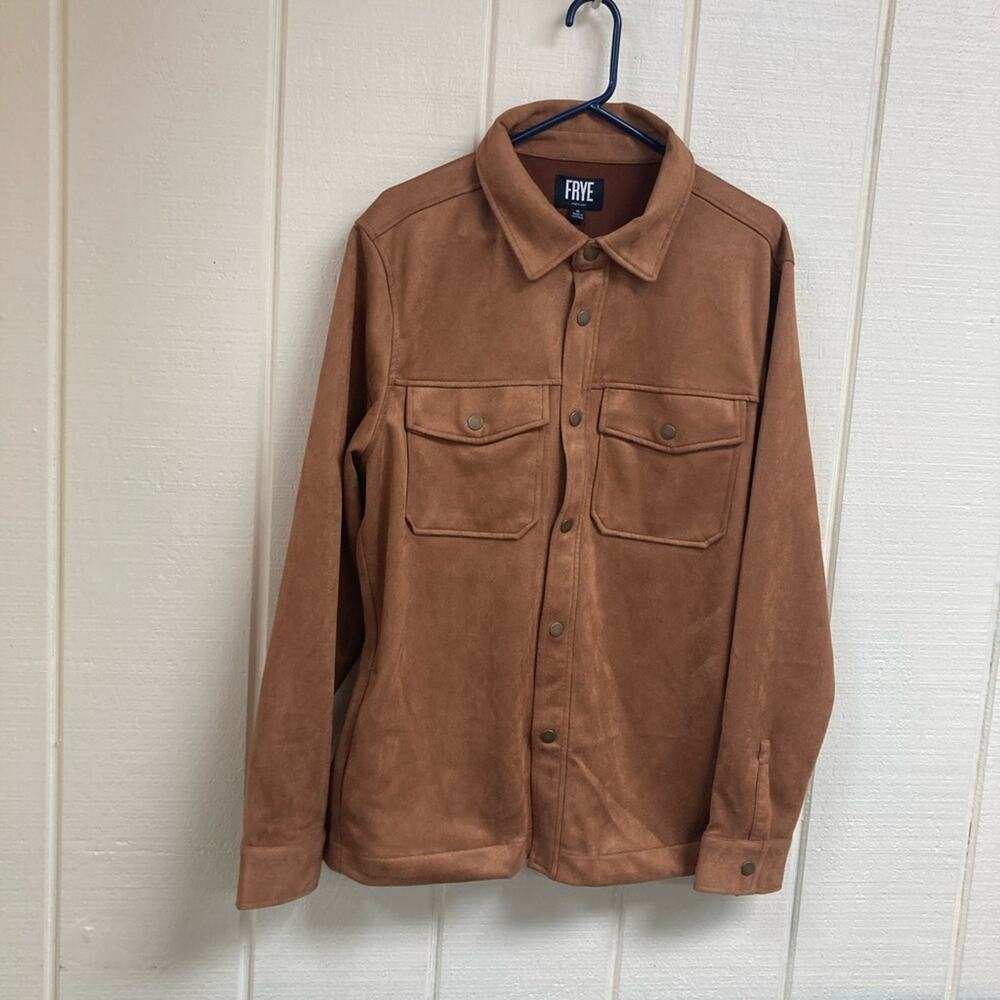 New Frye faux Suede Shirt Jacket Men's Medium